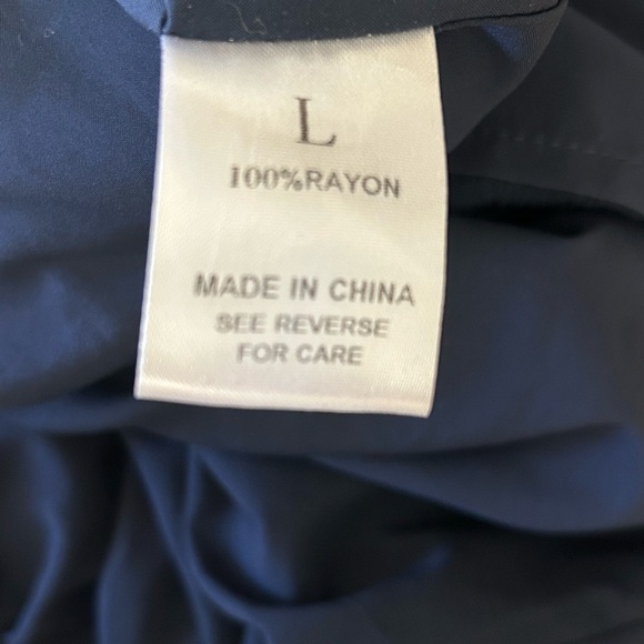 Wishlist Camisole Wide Leg Spaghetti Strap Jumpsuit Navy Blue Women’s Size L - Picture 12 of 13